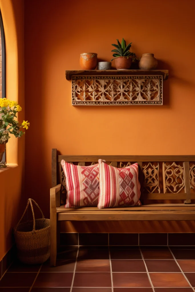 Traditional Indian Home Decor Ideas - Use of Cushion Covers and Clay Pots